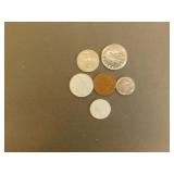6 - Collectible Italian Coins - Various Years