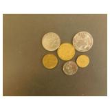 6 - Collectible French Coins - Various Years