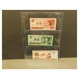 3 Collectible Chinese Banknotes