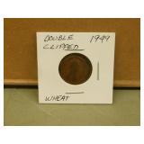 1949 USA Wheat Penny Double Clipped