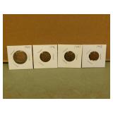 4- USA Wheat Pennies - 1945, 1946, 1947, 1948