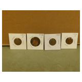 4- USA Wheat Pennies - 1953, 1954, 1955, 1956