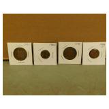 4- USA Wheat Pennies - 1939, 1940, 1941, 1944