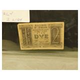 Italy 2 Lire Bank Note