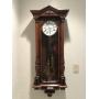 VINTAGE TIME & STRIKE WALL CLOCK, FRONT GLASS