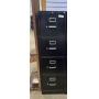 HON BLACK METAL 4 DRAWER FILING CABINET