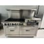 ASBER 60" RESTAURANT RANGE, 6 OPEN BURNERS, 24"
