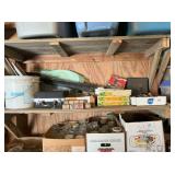 SHELF LOT OF SELECTED HARDWARE AND HOUSE-
