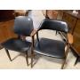 MID CENTURY CHAIRS - 1 WITH ARMS (2X)