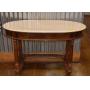 OVAL ENTRY TABLE WITH MARBLE TOP & ONE DRAWER,