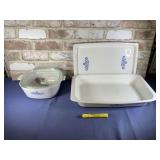 (3 PCS) CORNING WARE BAKING DISHES - 1 WITH HANDLE