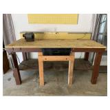 LARGE WORKBENCH WITH LOWER SHELF, 1 DRAWER &