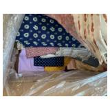 BOX OF ASSORTED FABRIC