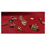 (7 PCS) ASSORTED PLANE RELATED JEWELRY -