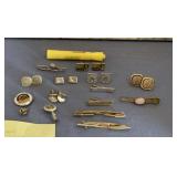 (15 PCS) MENS VINTAGE JEWELRY - 6 PR CUFFLINKS,
