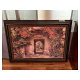 LARGE FRAMED ART  FROM BOMBAY COMPANY