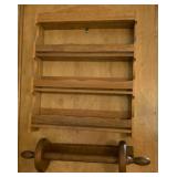 (2 PCS) WOODEN WALL HANGING SPICE RACK & PAPER