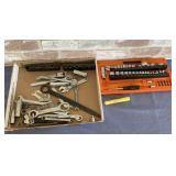 BOX LOT: ASSORTED SOCKETS & WRENCHES
