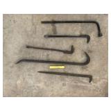(5 PCS) ASSORTED TIRE IRONS & CROW BARS