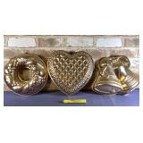 (3 PCS) COPPER COLORED HANGING JELLO MOLDS