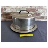 VINTAGE REGAL ALUMINUM COVERED CAKE PLATE