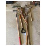 (7 PCS) ASSORTED LONG HANDLE GARDENING TOOLS -