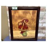 (2 PCS) FRAMED STILL LIFE PAINTINGS ON CANVAS,