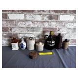 BOX LOT: ASSORTED VINTAGE CROCKS & JUGS -