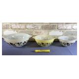 (3 PCS) PYREX GOOSEBERRY CINDERELLA MIXING BOWLS