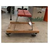 VINTAGE ROLLING SHOP STOOL