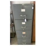 VINTAGE GENERAL FIREPROOFING CO. 4 DRAWER FILE