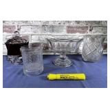 (4 PCS) GLASSWARE - KINGS CROWN RUBY COVERED