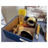 BOX LOT: CRAFT & HOBBY SUPPLIES - TAPE, SCALE,