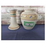 (2 PCS) TAOS TREASURE CRAFT USA VASE & CANDLESTICK