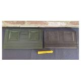 (2 PCS) VINTAGE GLASS DESK PEN TRAY