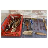 COCA COLA PLASTIC TRAY WITH GARDEN TOOLS -