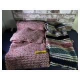 (2) HAND CROCHETED COVERLETS