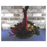 CHRISTMAS FLORAL BASKET ARRANGEMENT
