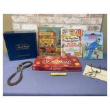 BOX LOT: GAMES & BOOKS - 3 CHILDRENS BOOKS,