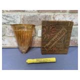 (2 PCS) VINTAGE WOOD BOX "HANDKERCHIEFS" &