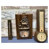 (3) VINTAGE WALL MOUNTED THERMOMETERS