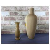 (2 PCS)  VASES - 1 CERAMIC 14"H & 1 ONYX OR