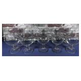 SET OF 10 CLEAR GLASS STEMWARE WATER GOBLETS