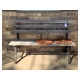 WOOD & METAL BENCH