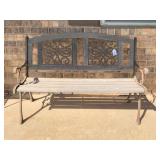 WOOD & METAL PARK BENCH