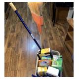 TUB LOT: CLEANING SUPPLIES - LAUNDRY HAMPER, TUB,