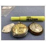 2 PC VNTG POCKET WATCH ( NEWHAVEN & TIPTOP)