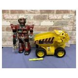 2 PC-ROBOT ACTION FIGURE & MAX BIG DUMP TRUCK;