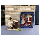 2 PC CHRISTMAS DECOR/FIGURINES