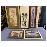 6 PC ASSORTED ARTWORK  AS PICTURED